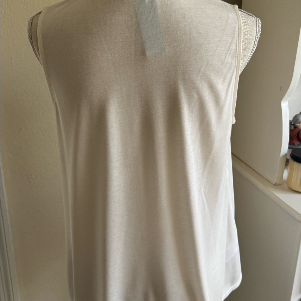 Loft Ivory Ruffle Shell - Picture 2 of 5